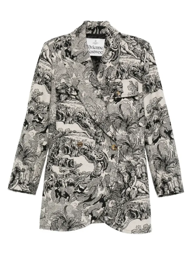 Vivienne Westwood Vivienne Westwood ダブルブレストプリントコートの商品画像