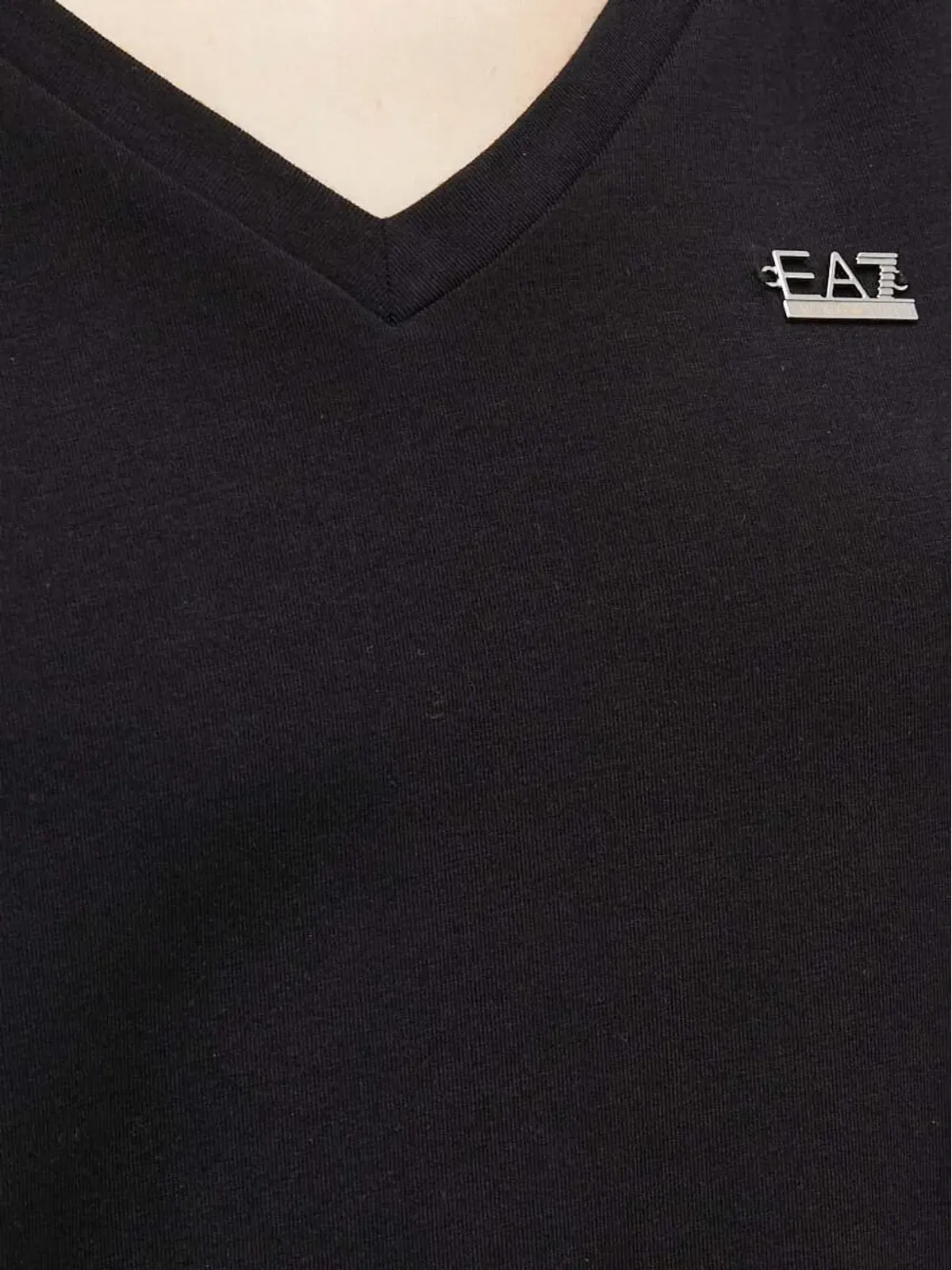 Ea7 Emporio Armani スパンコール付きVネックTシャツ - ブラック - 画像5