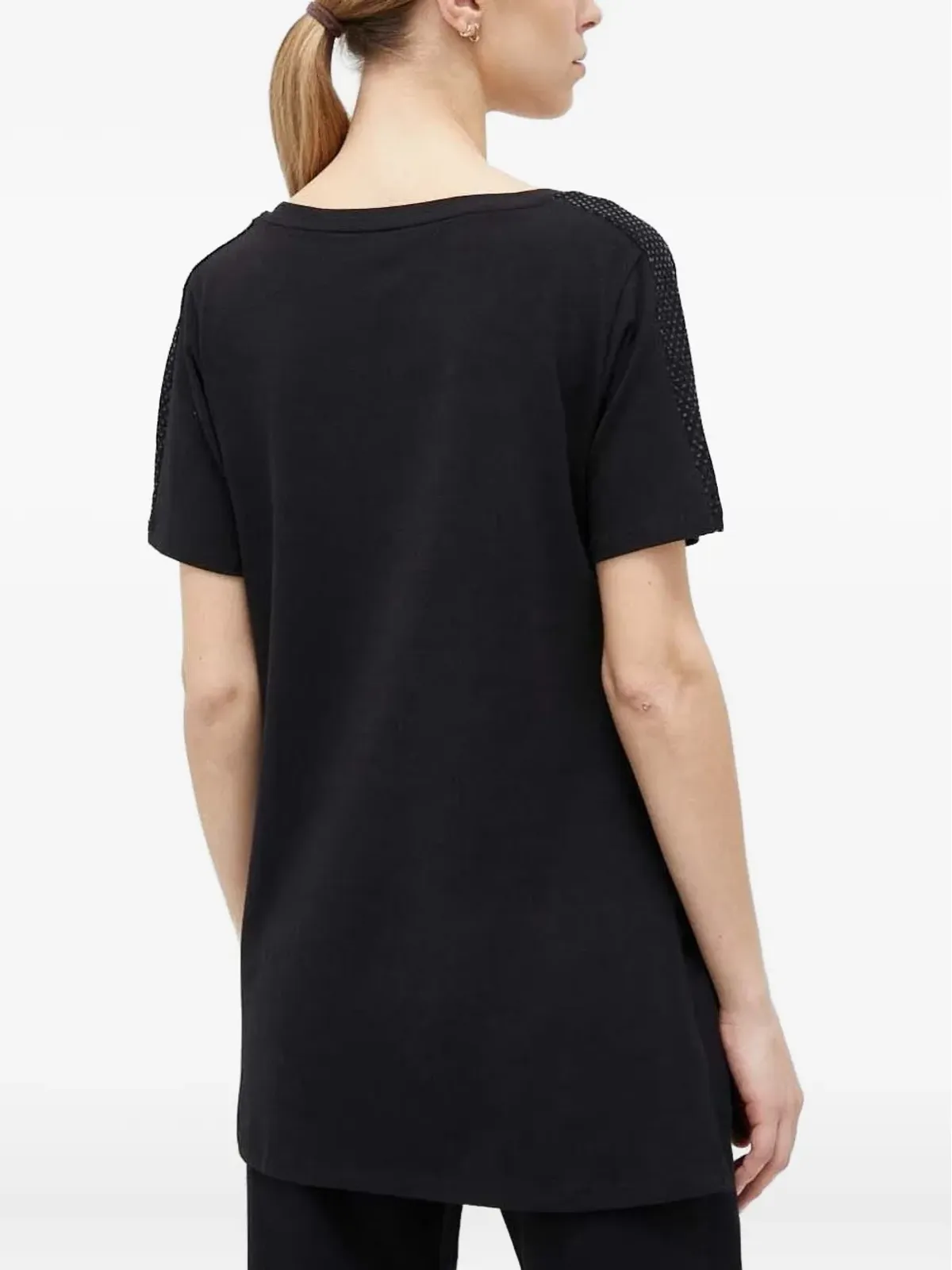 Ea7 Emporio Armani スパンコール付きVネックTシャツ - ブラック - 画像3