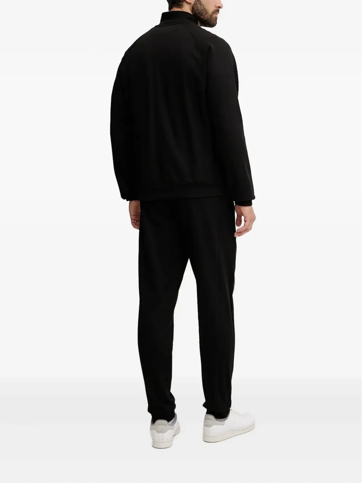 Ea7 Emporio Armani ロゴディテールジップアップスウェットシャツ（ブラック） - 画像2