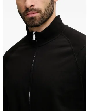 Ea7 Emporio Armani ロゴディテールジップアップスウェットシャツ（ブラック） - サムネイル4