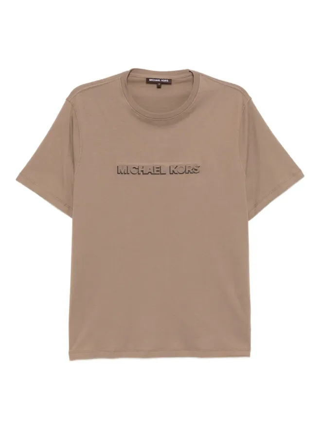 Michael Kors Michael Kors ロゴエンボス加工コットンTシャツ - ブラウンの商品画像