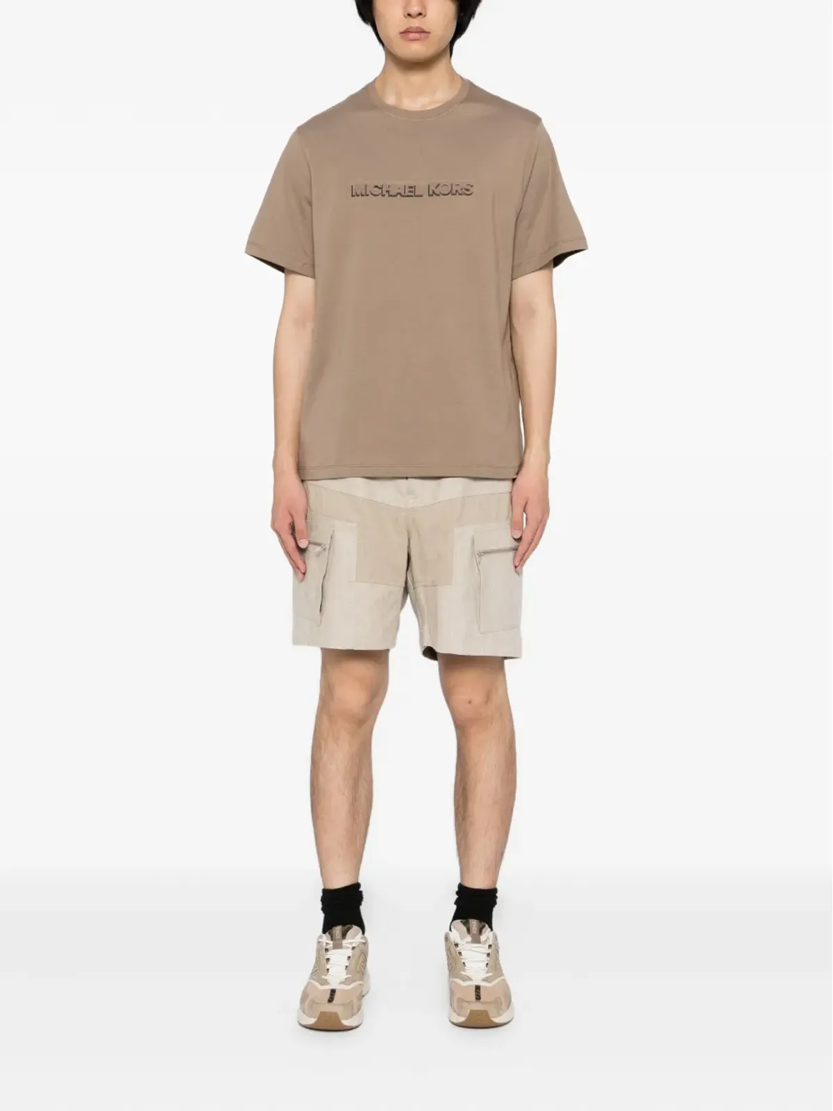 Michael Kors ロゴエンボス加工コットンTシャツ - ブラウン - 画像2