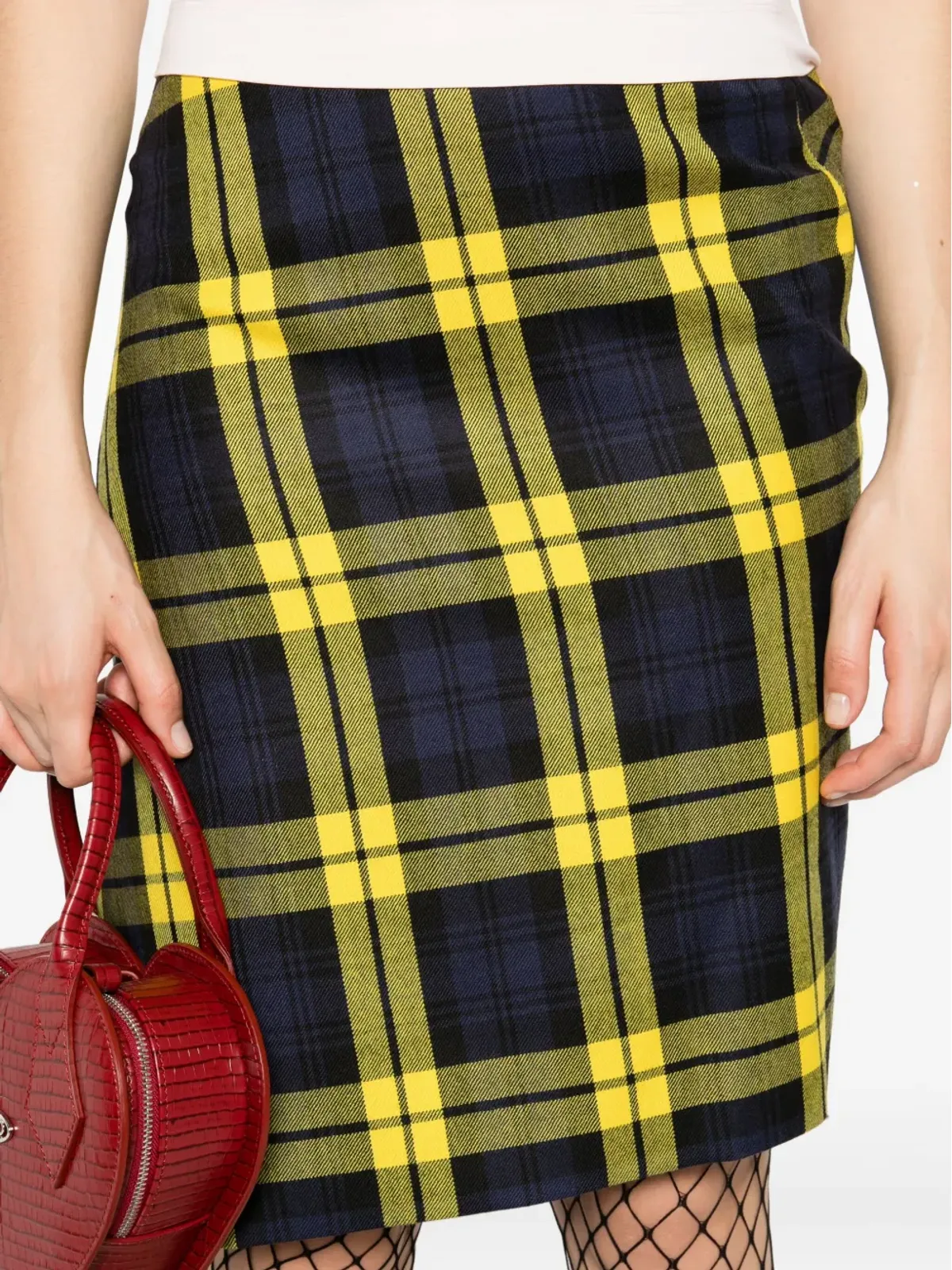 Vivienne Westwood インフィニティチェック柄アシンメトリーミディスカート - 画像5