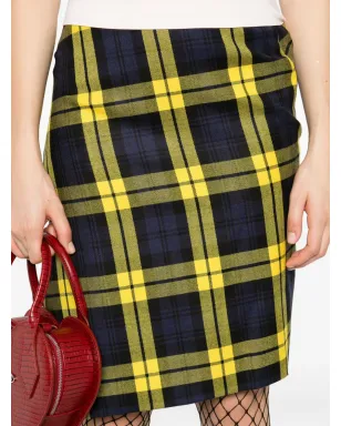 Vivienne Westwood インフィニティチェック柄アシンメトリーミディスカート - サムネイル5
