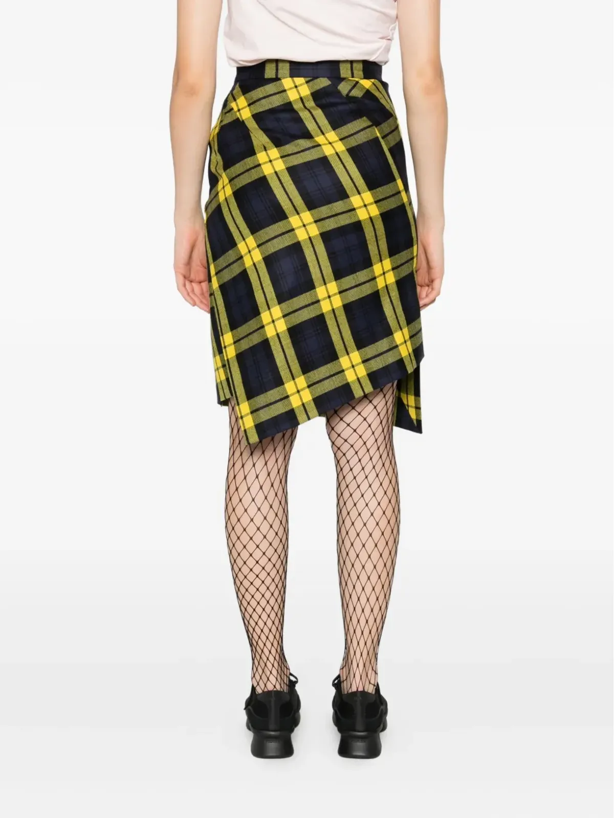 Vivienne Westwood インフィニティチェック柄アシンメトリーミディスカート - 画像4