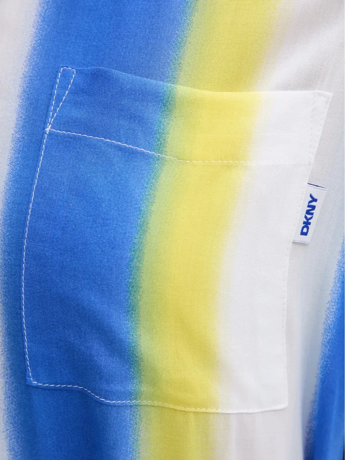 DKNY ストライプ柄ベルト付きシャツナイトドレス - 画像5