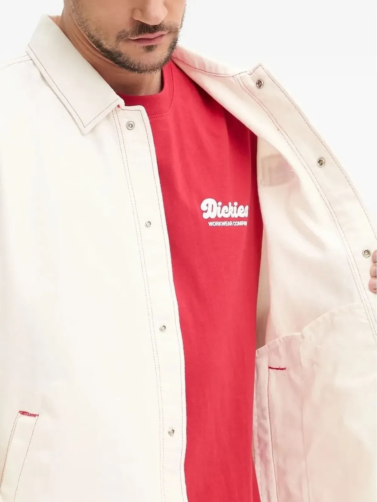 DICKIES コントラストステッチ ロゴパッチ ジャケット - 画像5