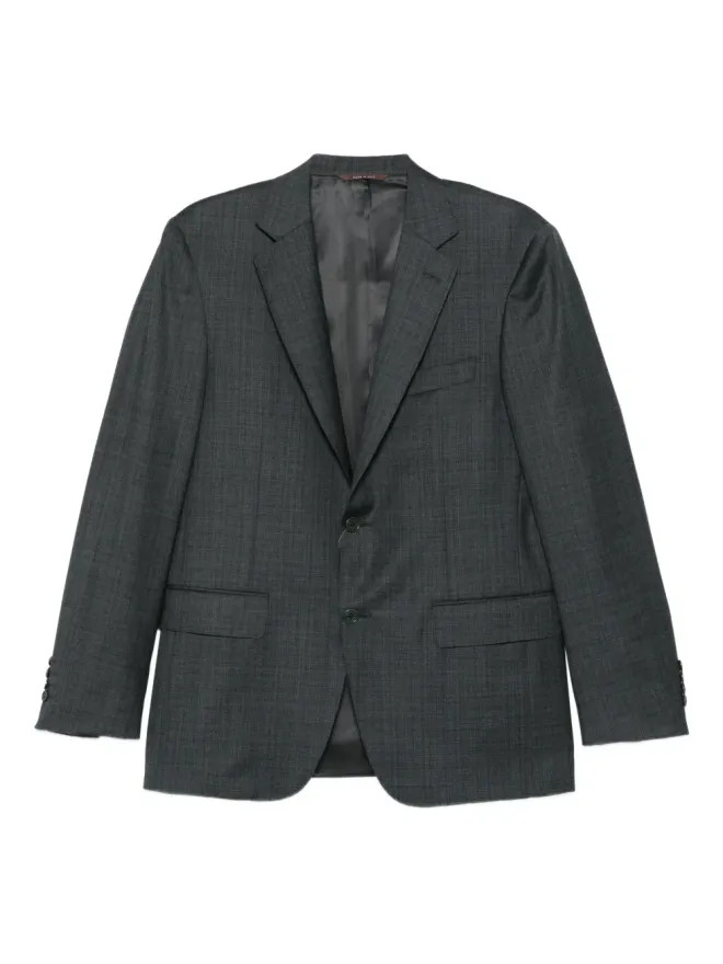 Canali Canali チェック柄ウールスーツ - グレーの商品画像