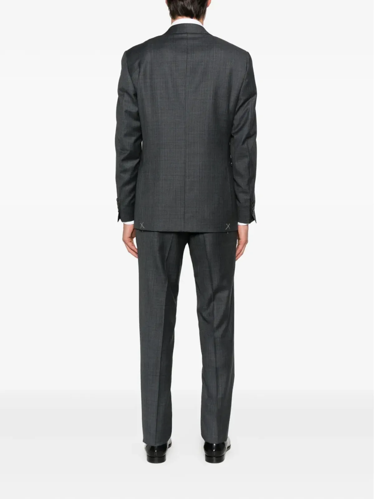 Canali チェック柄ウールスーツ - グレー - 画像3