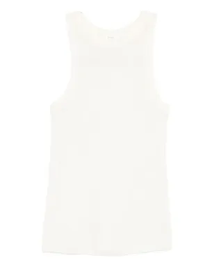 CO COLLECTION オフホワイトのリブ編みタンクトップ - サムネイル1