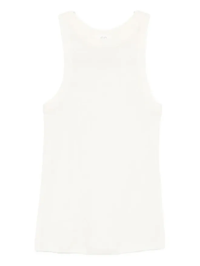 CO COLLECTION CO COLLECTION オフホワイトのリブ編みタンクトップの商品画像