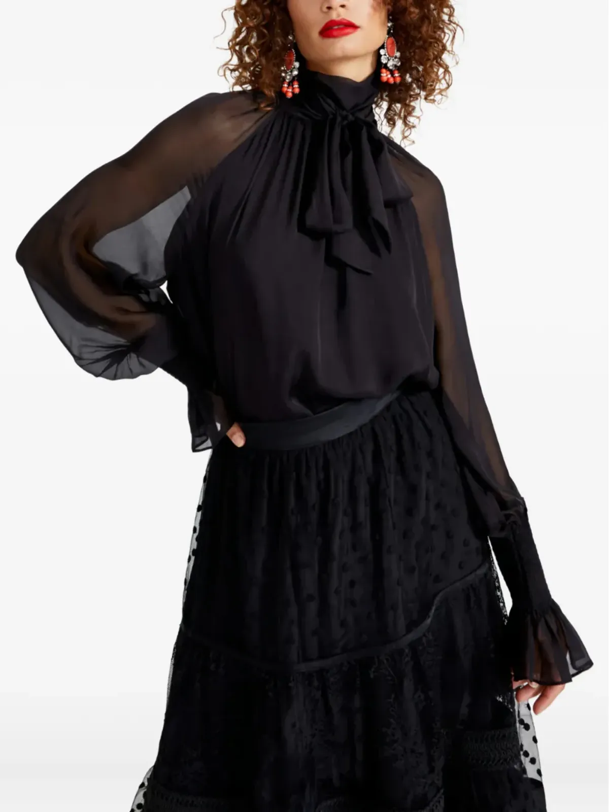 Temperley London クインテット・フリルカフス ブラウス - 画像3