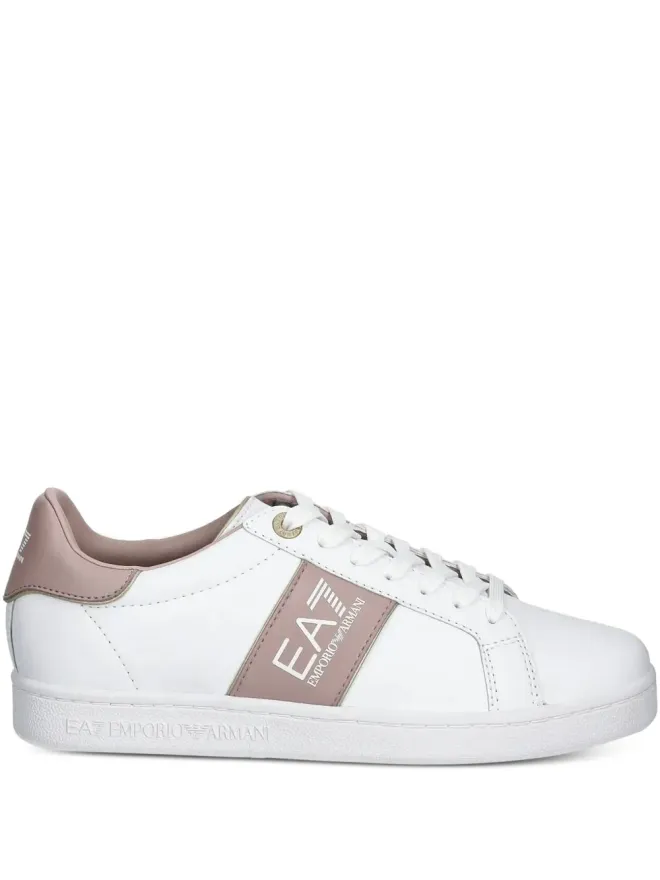 Ea7 Emporio Armani Ea7 Emporio Armani ロゴディテール レザー スニーカーの商品画像