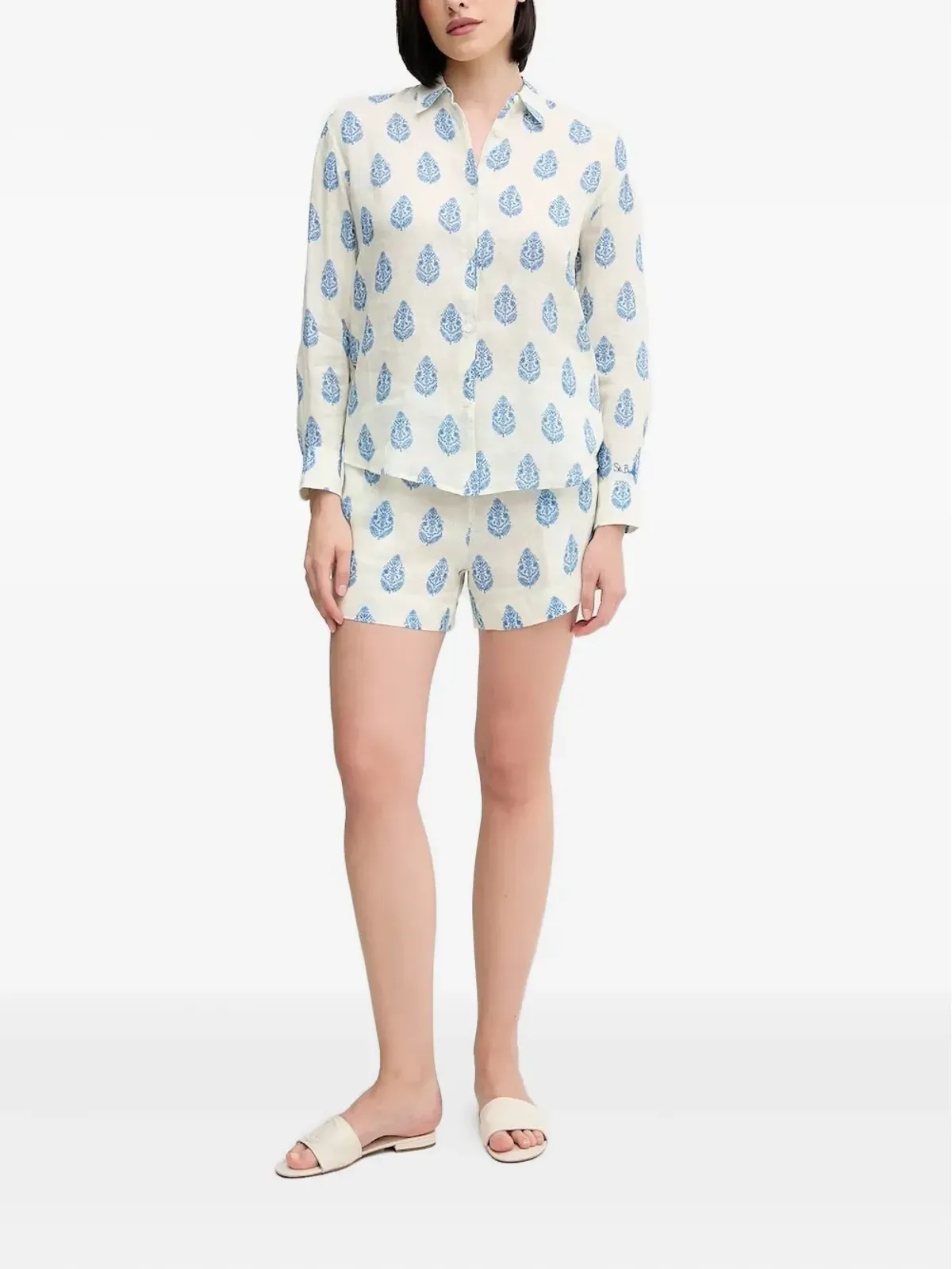 MC2 Saint Barth ペイズリープリントリネンシャツ - 画像2