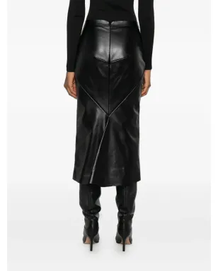 Givenchy レザー ペンシルスカート ブラック - サムネイル4