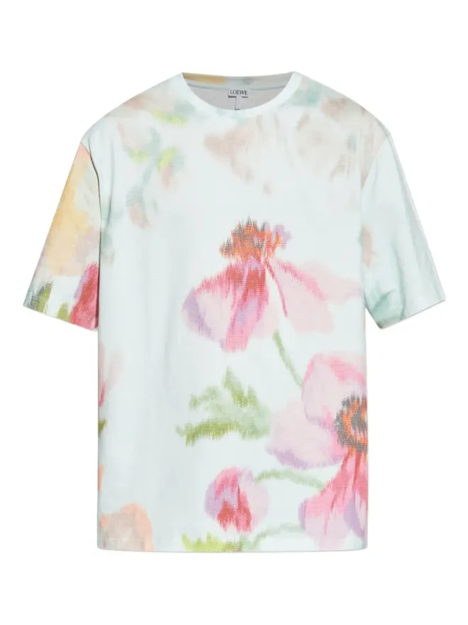 LOEWE LOEWE 花柄プリント コットン Tシャツの商品画像