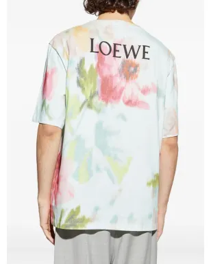 LOEWE 花柄プリント コットン Tシャツ - サムネイル4
