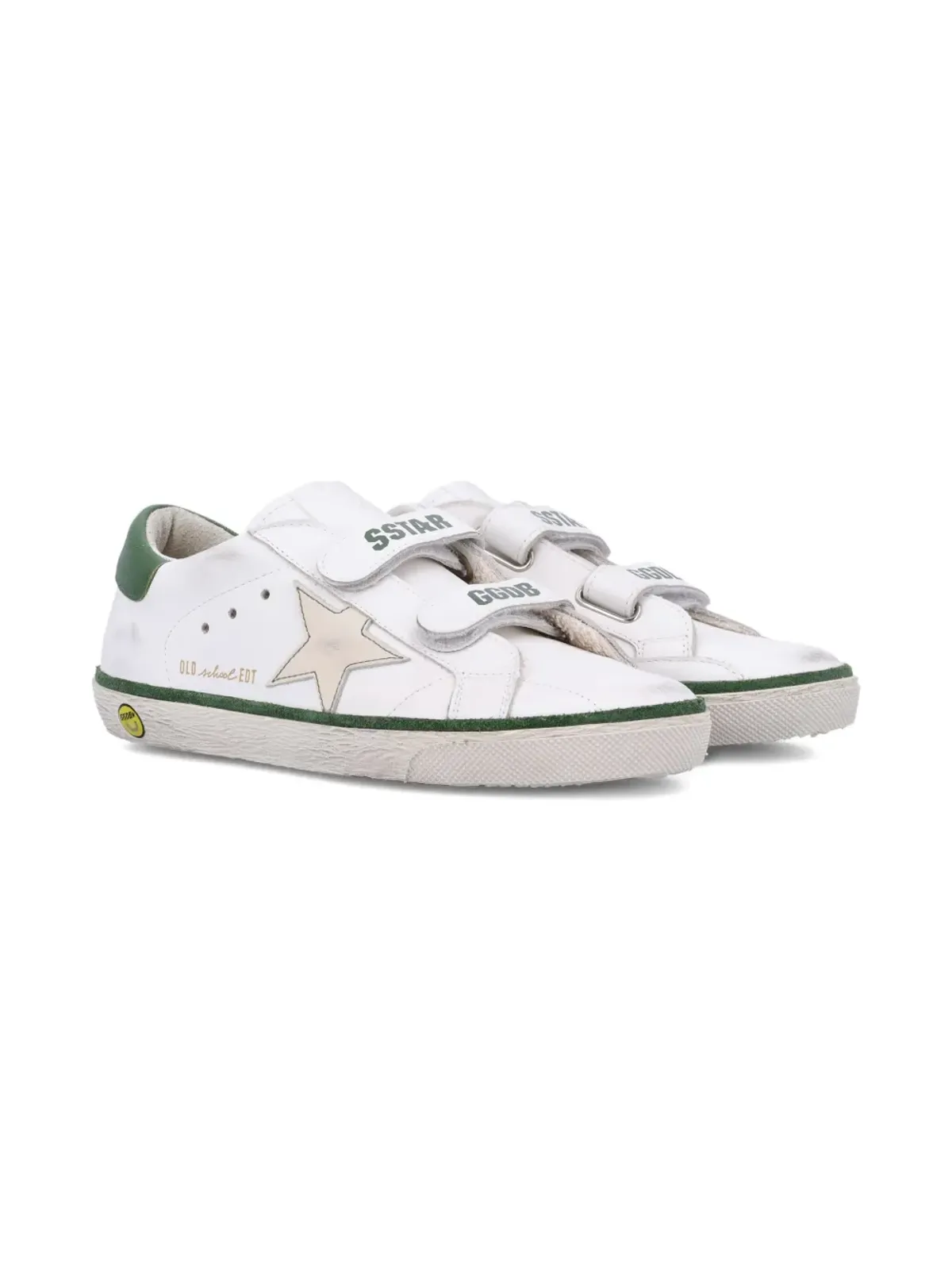 Golden Goose Kids スターアップリケ・タッチストラップ付きスニーカー - White - 画像2