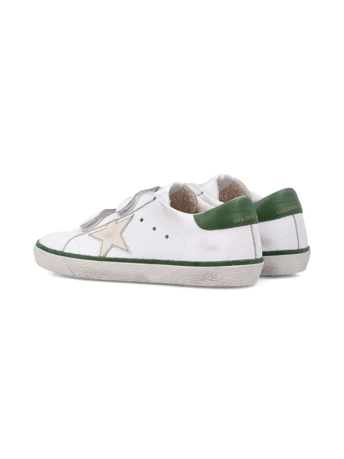 Golden Goose Kids スターアップリケ・タッチストラップ付きスニーカー - White - 画像3