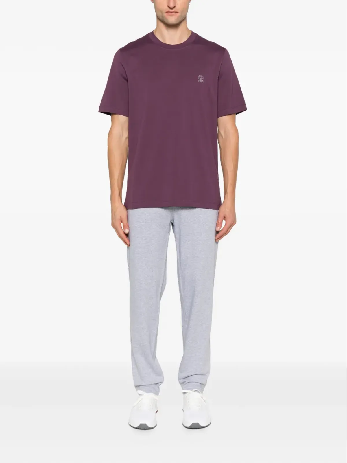 Brunello Cucinelli ドローストリングコットン トラックパンツ - グレー - 画像2