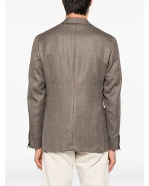 Canali ヘリンボーン パッチポケット ジャケット - サムネイル4