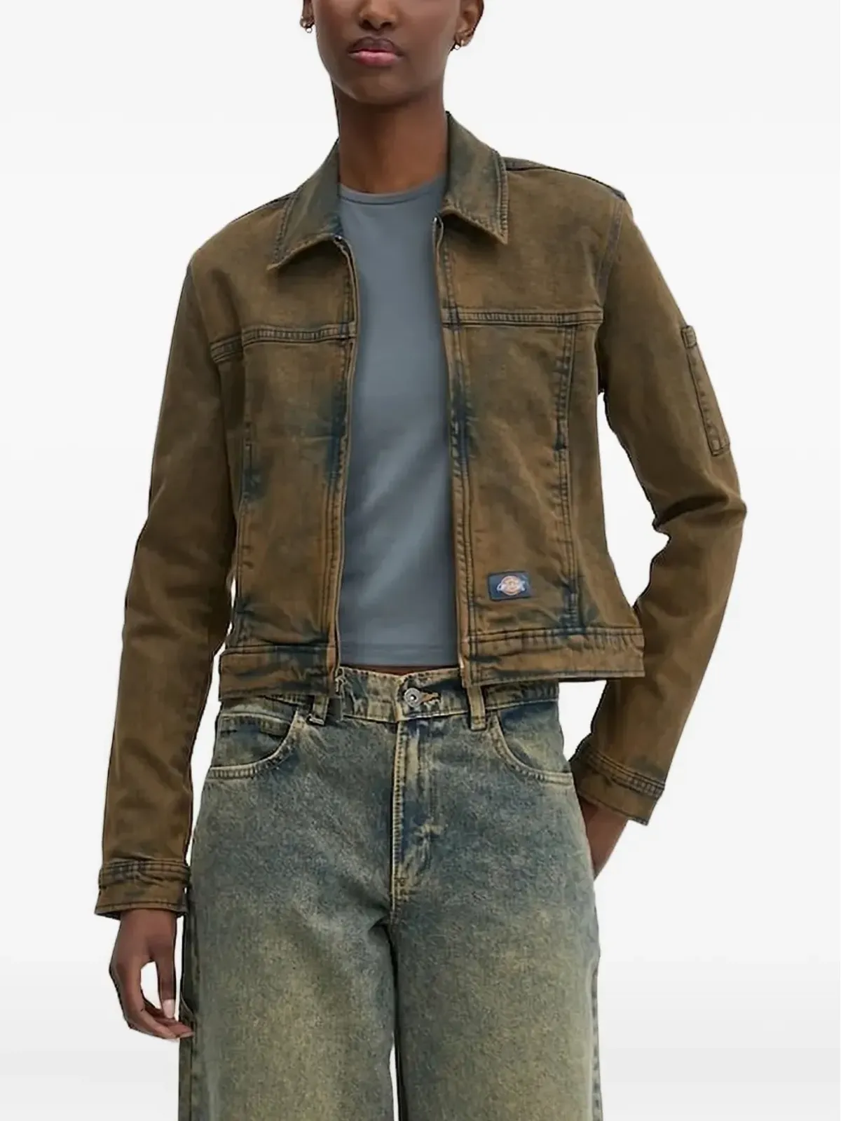 DICKIES ジップフロント ジャケット - ブラウン - 画像1
