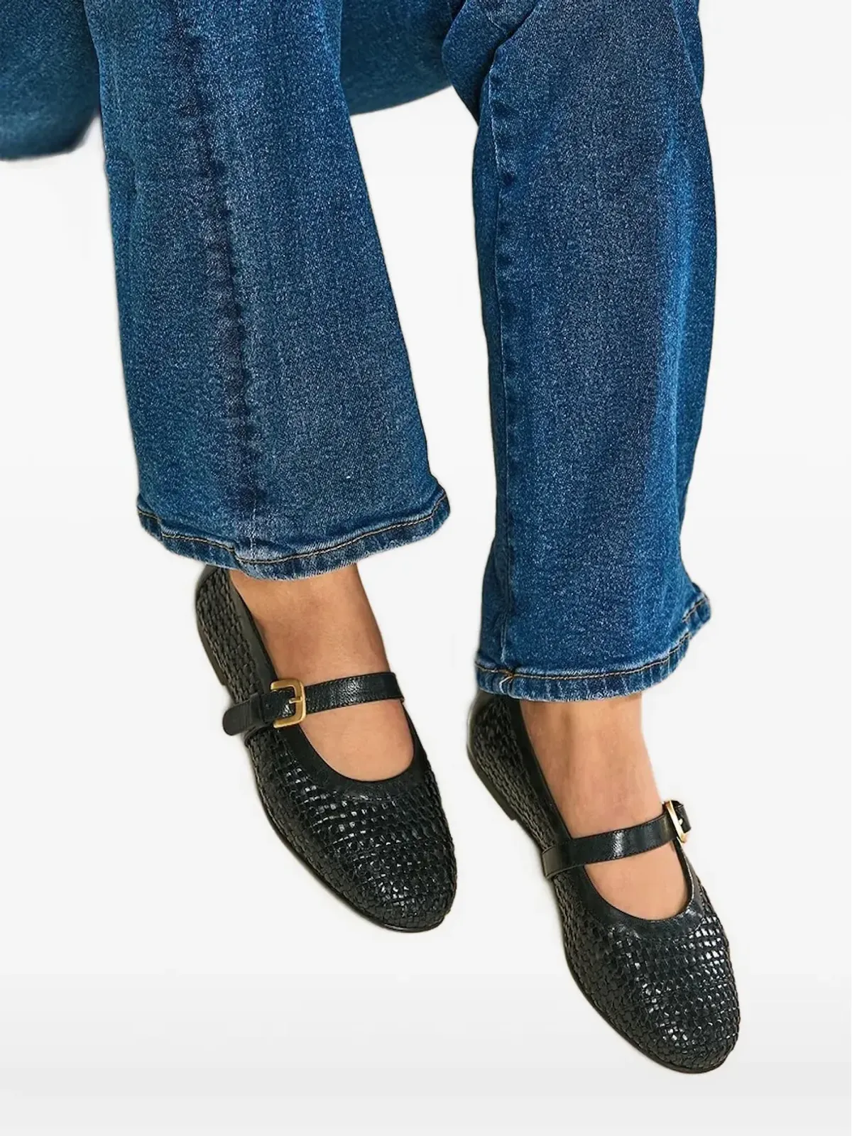 Gant チャディ編み込みレザー フラットパンプス - 画像5
