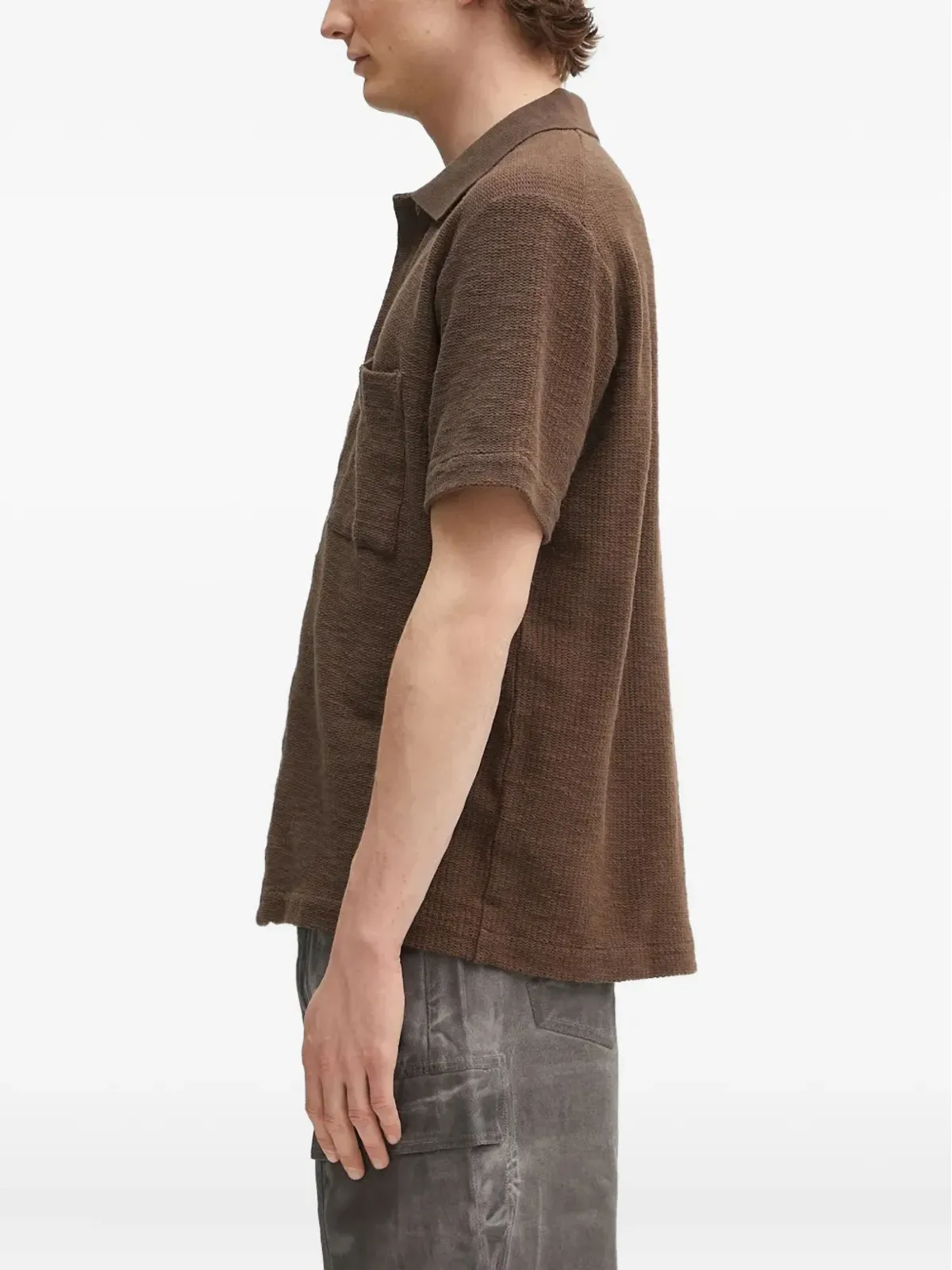 Norse Projects テクスチャードウェーブ半袖シャツ - 画像2