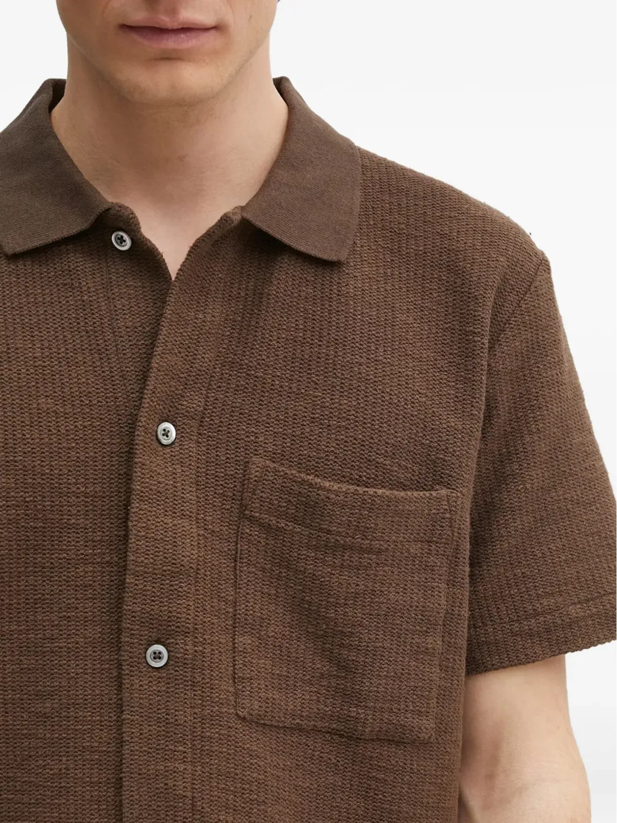 Norse Projects テクスチャードウェーブ半袖シャツ - 画像4