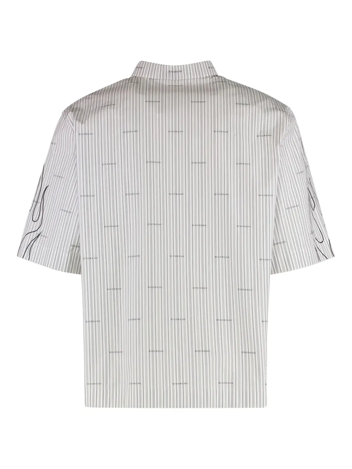 Givenchy 炎柄プリントストライプシャツ - 画像2