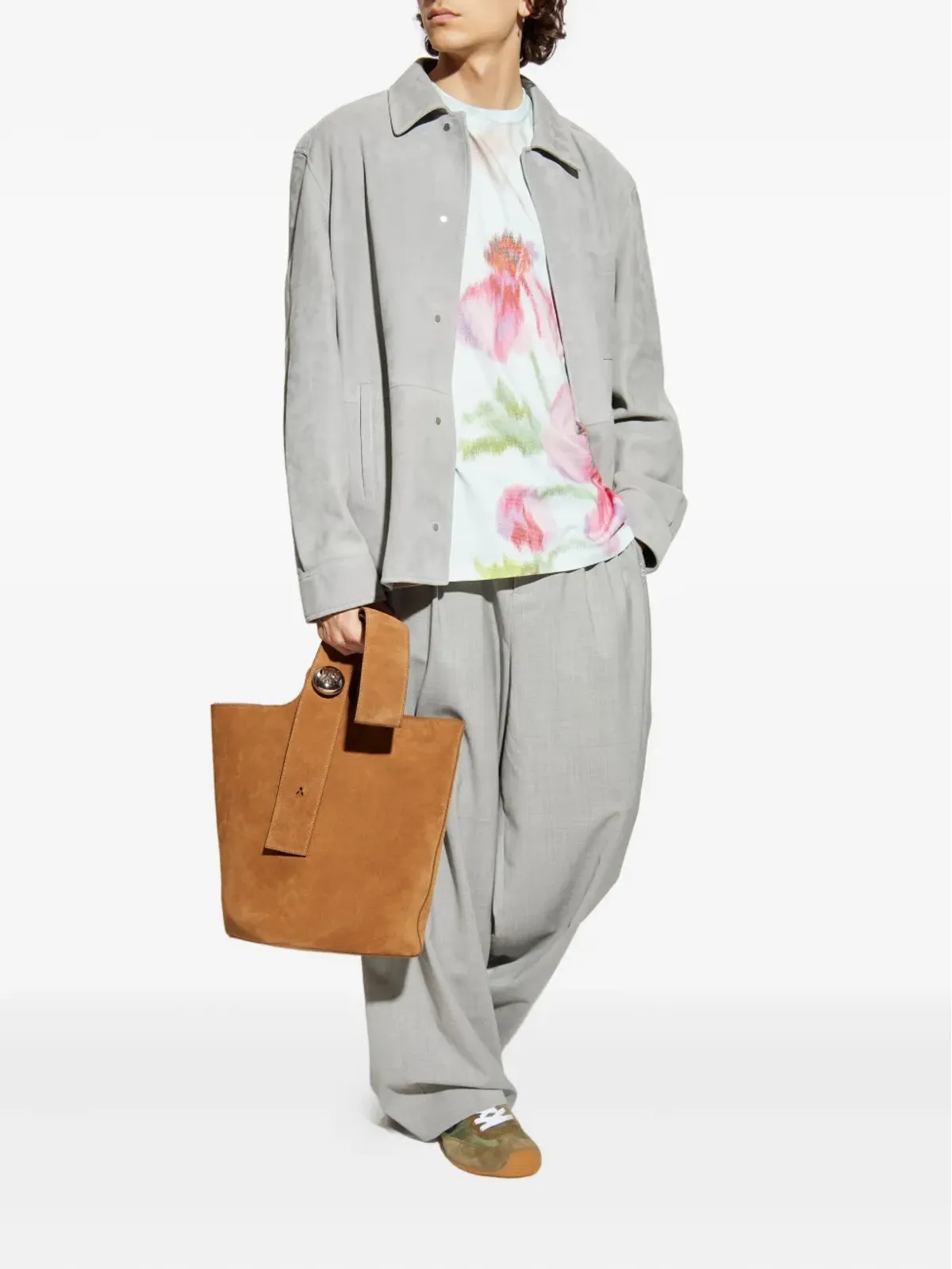 LOEWE グレーのスエードジャケット - 画像2