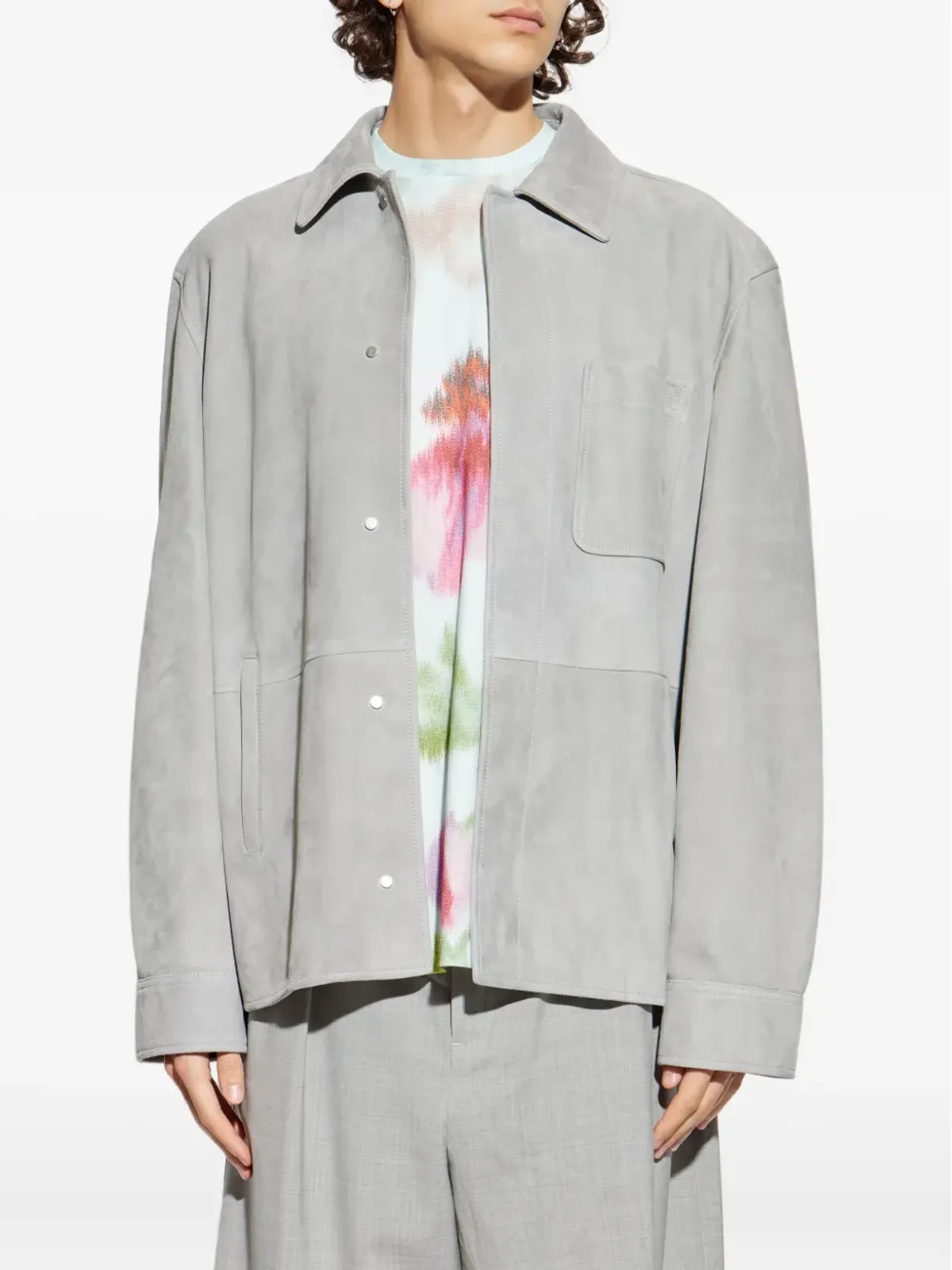 LOEWE グレーのスエードジャケット - 画像3