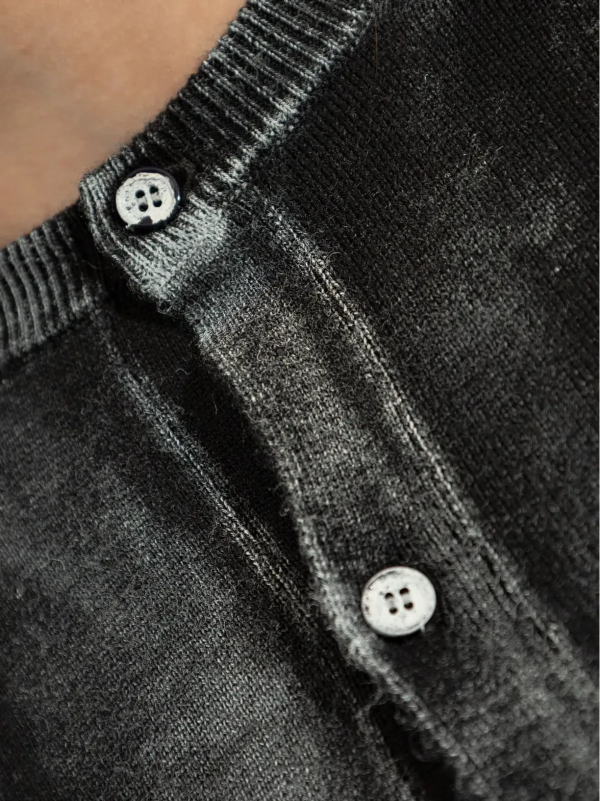 MM6 Maison Margiela ヴァージンウール カーディガン - ブラック - 画像5