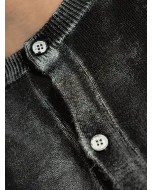 MM6 Maison Margiela ヴァージンウール カーディガン - ブラック - サムネイル5