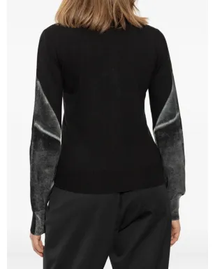 MM6 Maison Margiela ヴァージンウール カーディガン - ブラック - サムネイル4