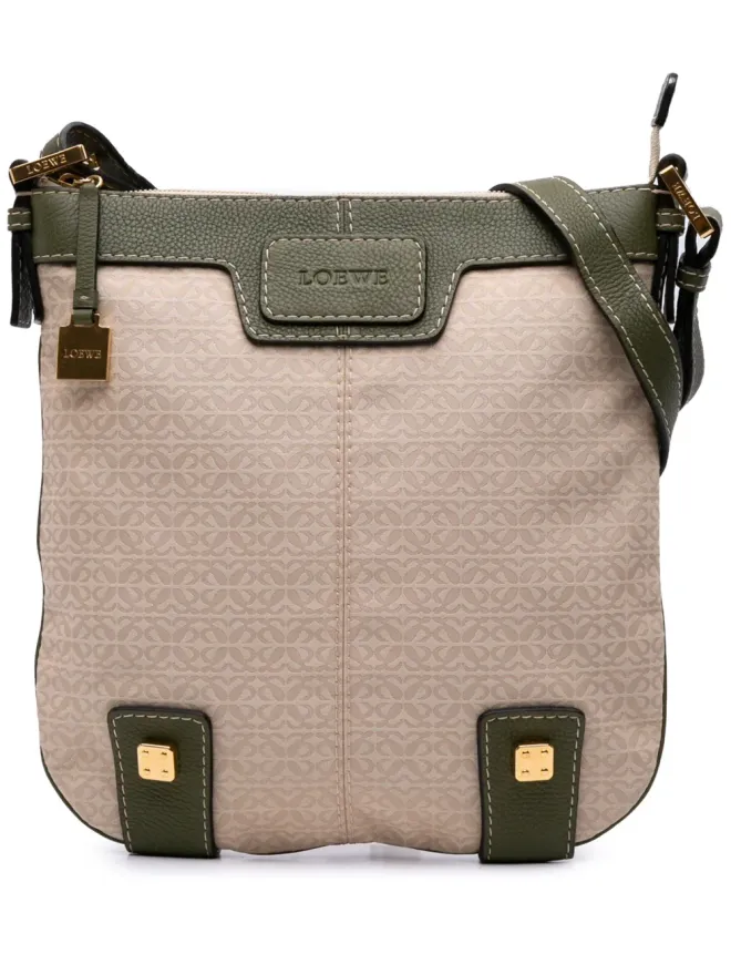 Loewe Pre-Owned Loewe アナグラム キャンバス ニューロード クロスボディバッグ ブラウンの商品画像