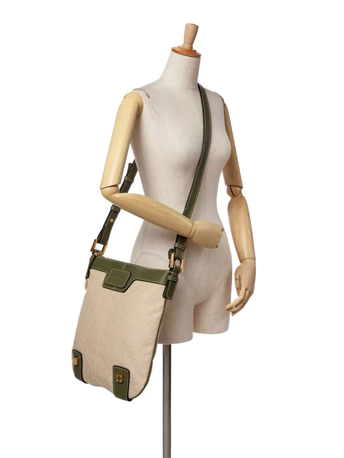 Loewe アナグラム キャンバス ニューロード クロスボディバッグ ブラウン - 画像2