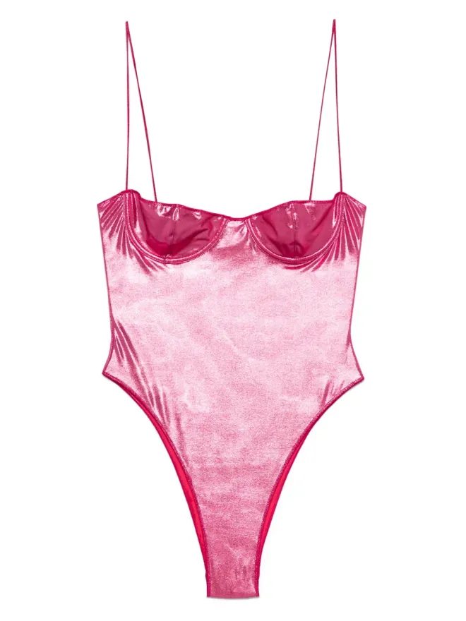 Oseree Oséree メタリック仕上げのワンピース水着の商品画像
