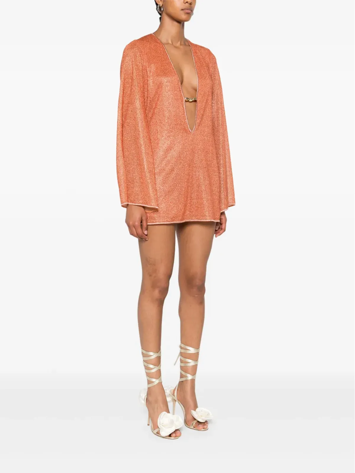 Oséree ラメディテールのミニドレス - 画像3