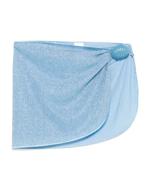 Oséree lurex-detail sarong - Blue - サムネイル1