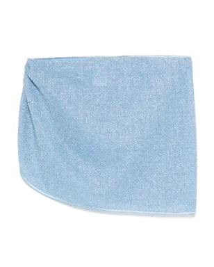 Oséree lurex-detail sarong - Blue - サムネイル2
