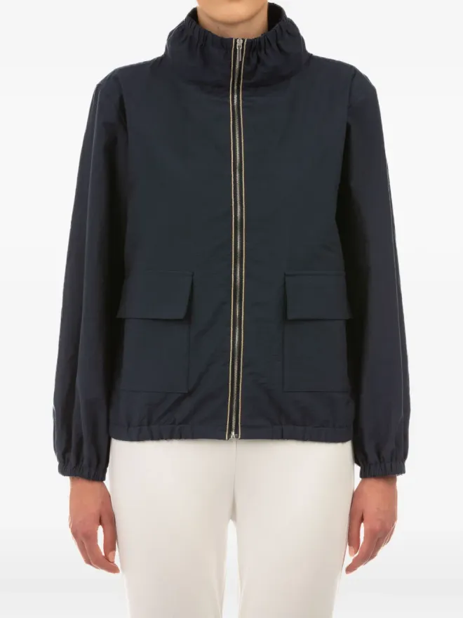 Le Tricot Perugia Le Tricot Perugia ジップファスナー付きボンバージャケット ブルーの商品画像