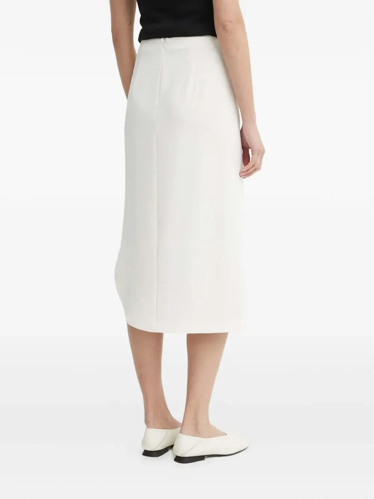 Drykorn サイドスリット入りミディスカート - White - 画像2