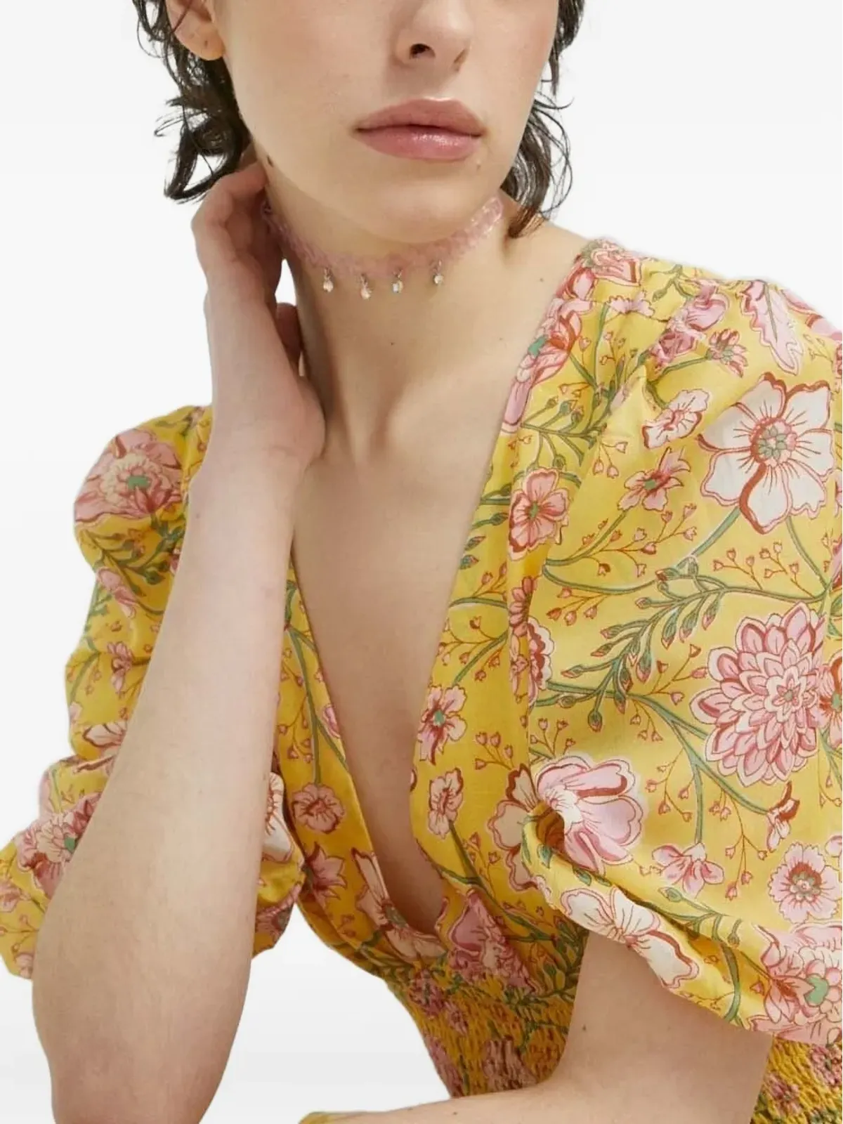 Billabong 花柄プリント スモック マキシドレス - 画像3