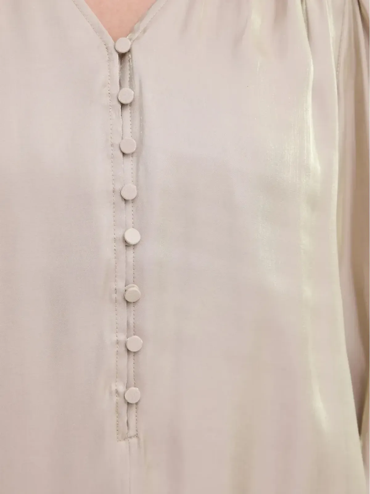 Bruuns Bazaar v-neck mini dress - Neutrals - 画像4