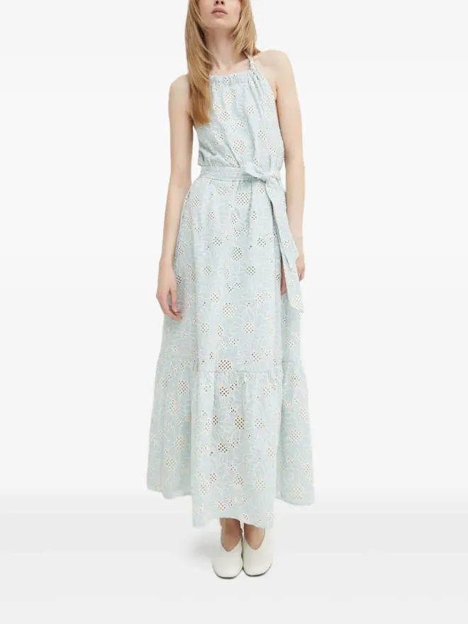 Bruuns Bazaar Bruuns Bazaar Woodbine BB Kaia アイレット刺繍 ホルターネック マキシドレス ブルーの商品画像