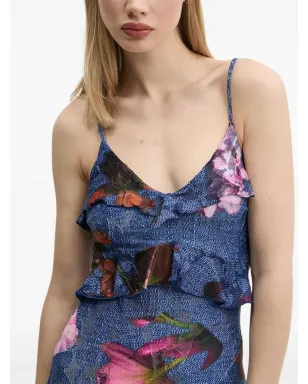Desigual フリル花柄プリント アシンメトリーヘム ドレス - サムネイル3