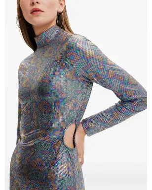 Desigual タートルネック カットアウト ミニ デイドレス - サムネイル2