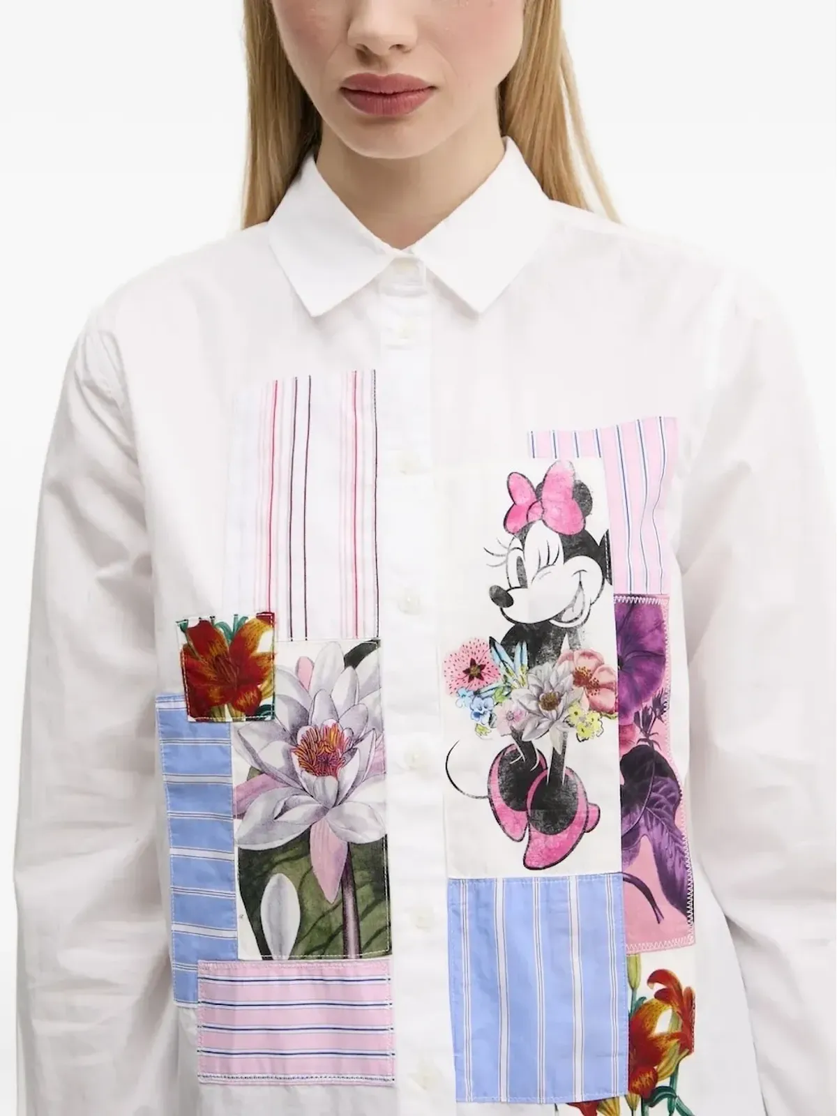 Desigual ミニー・マウス パッチワーク シャツ - 画像3
